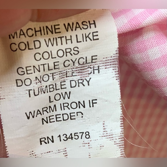 Vineyard Vines Pink/White Gingham Button Down Long Sleeve Shirt-SZ 10 - Picture 10 of 10